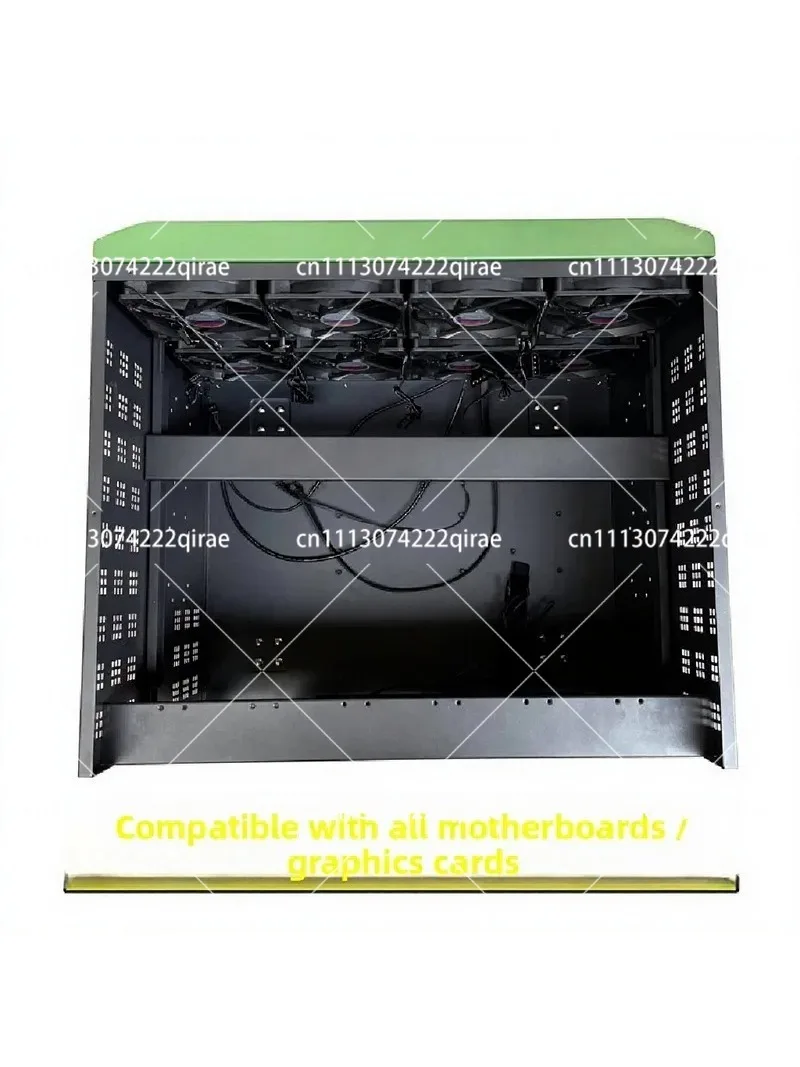 6-Card Chassis Dual-Channel Server, Ultra-Long Graphics Card E-ATX Large Motherboard Chassis, Multi-GPU Platform Case