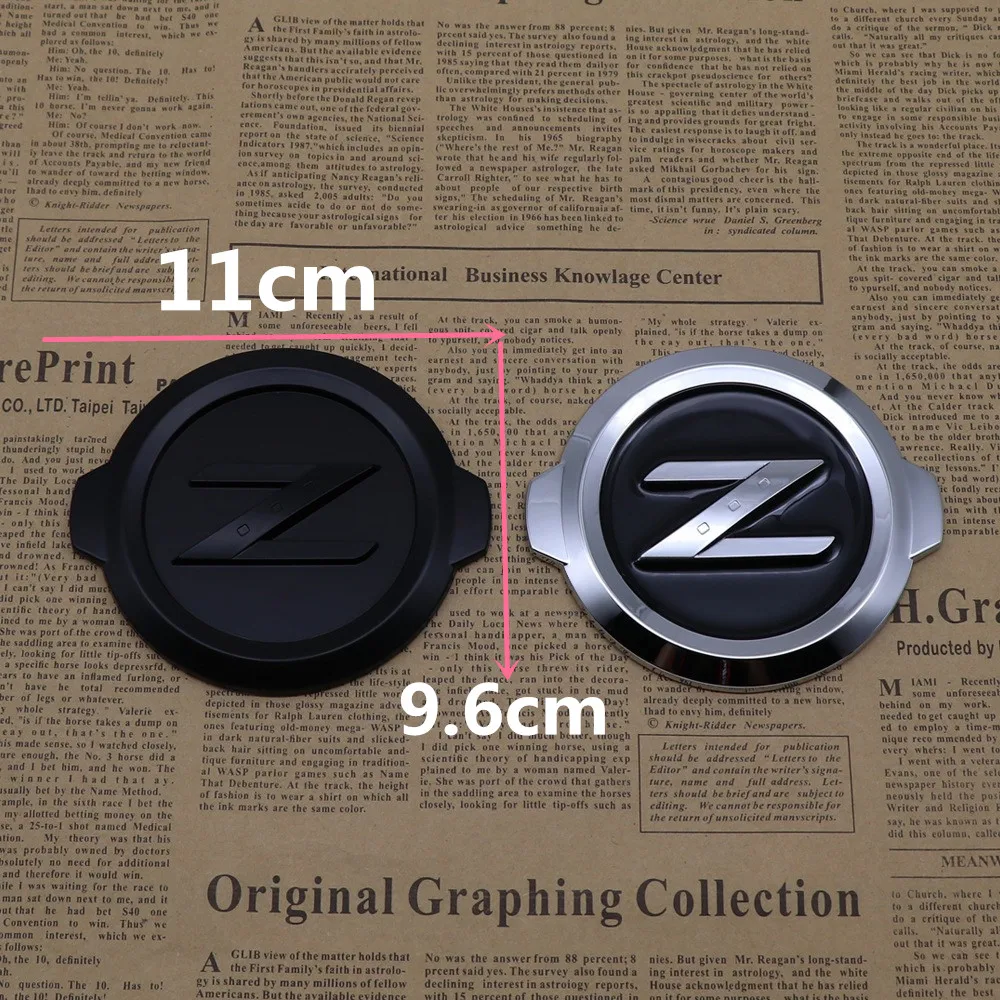 1pcs Z logo Car Front Hood Emblem Badge Sticker for Nissan 370Z 350z Fairlady Z33 Z3 Z34 Nismo Z Auto Accessories