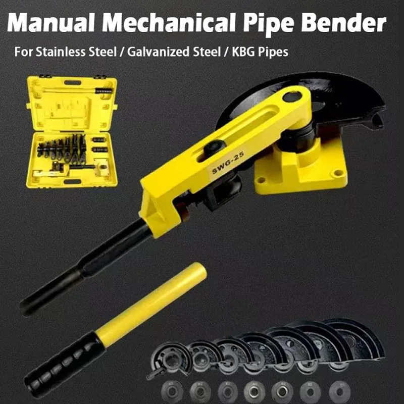 

SWG-25 Manual Pipe Bender Heavy Duty Steel Tube Bending Tool 10-25mm for Stainless Steel Copper Aluminum