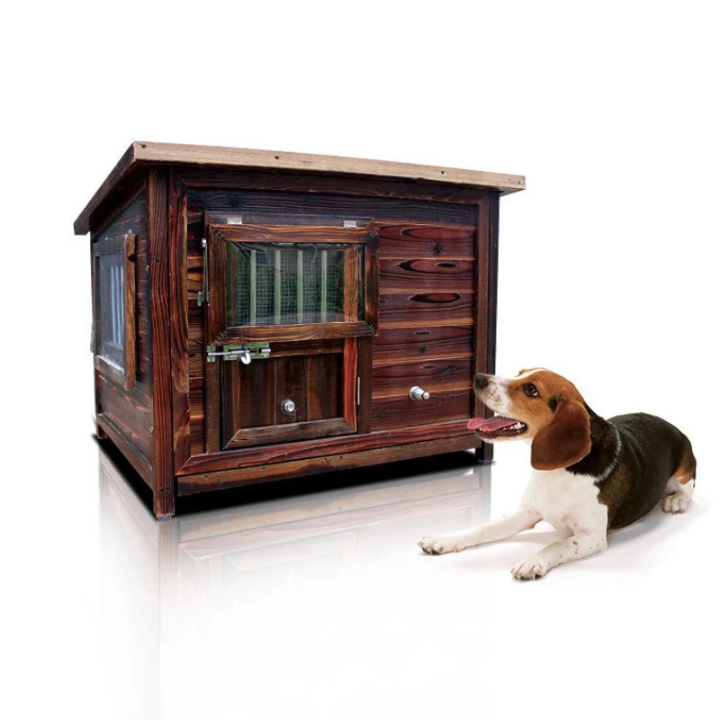 

Kennel Medium Kennel Solid Wood Summer Outdoor Waterproof Large Removable Pet Dog Cage