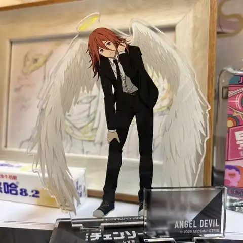 Chainsaw Man – The Movie：Reze Arc Anime Peripherals ANGEL DEVIL Figure Double Plug Acrylic Stand Collectible  ANGEL DEVIL Toys