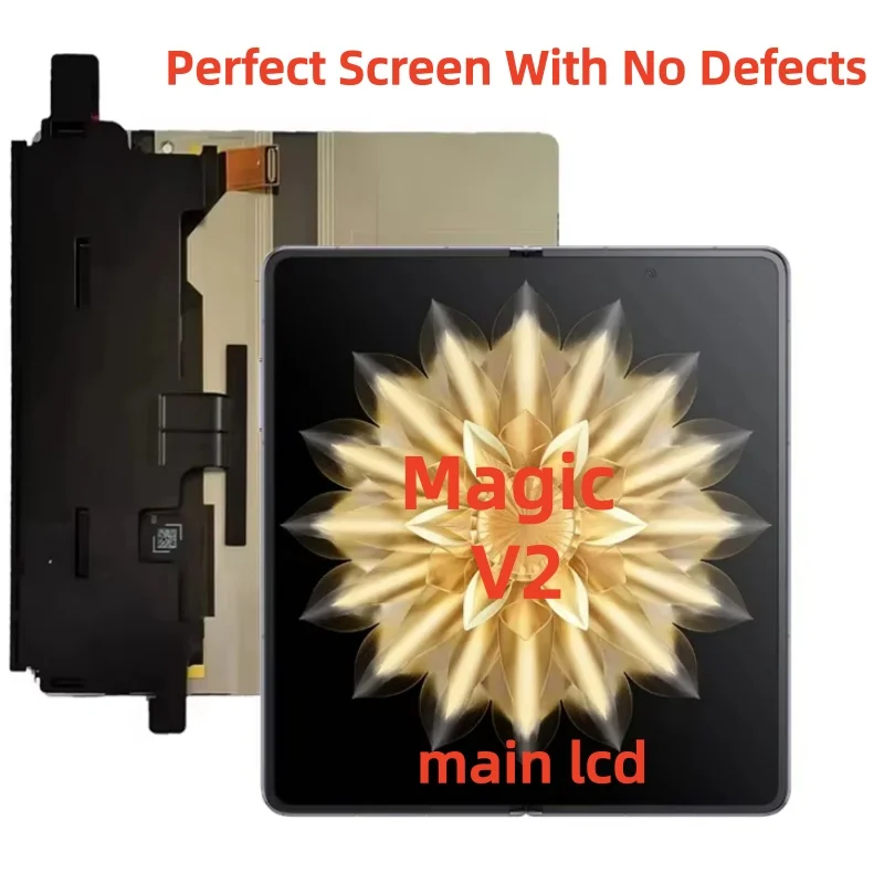 Б/у оригинальный OLED-дисплей для Huawei Honor Magic V2, основной внутренний экран, сменный модуль с рамкой
