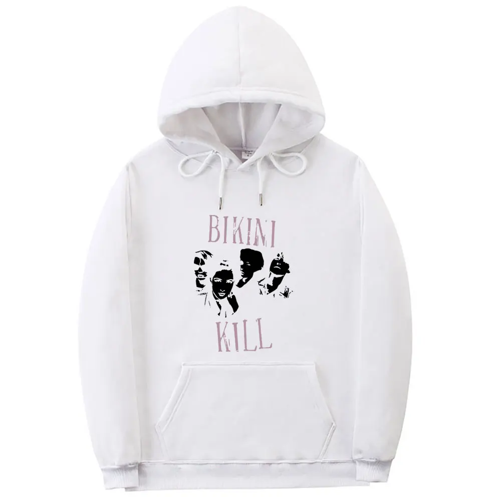 Punk Rock Band Bikini Kill Graphic Hoodie Riot Grrrl Kathleen Hanna Print Pullover Men Women Fashion Vintage Oversized Hoodies