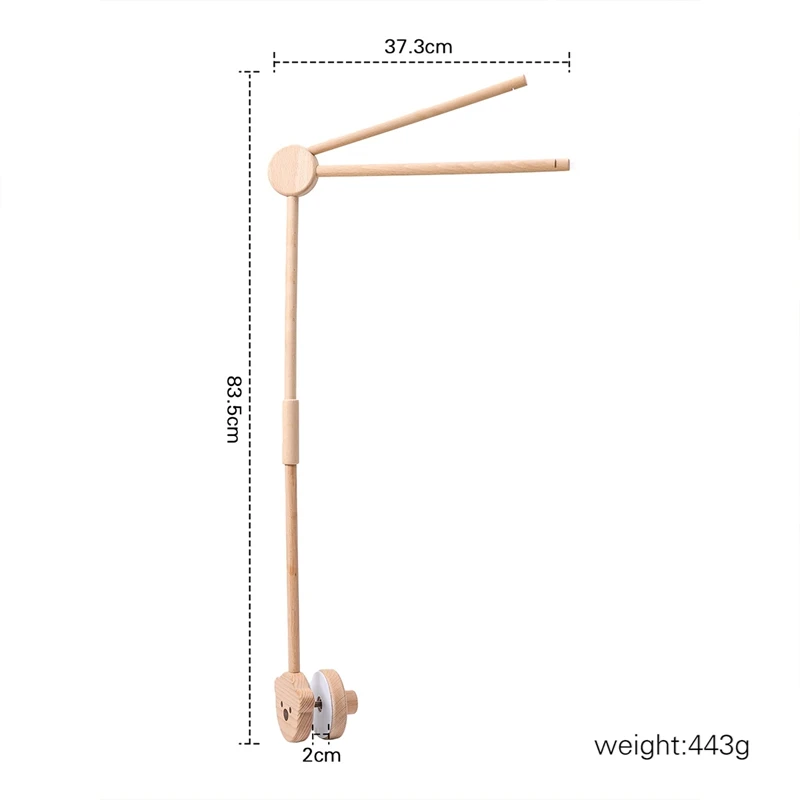 Baby Montessori Holz-Spielbogen mit Rassel-Spielzeug, Neugeborenen-Mobile, Hängende Sensorik-Spielzeuge, Faltbarer Spielbogen mit Halterung, Geschenk für Kinder – Detail 29