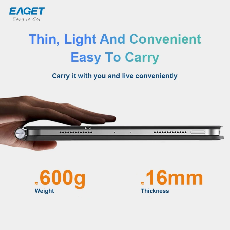 EAGET Multifunctional Magic Keyboard with Magnetic Floating Cantilever Stand & Large Trackpad