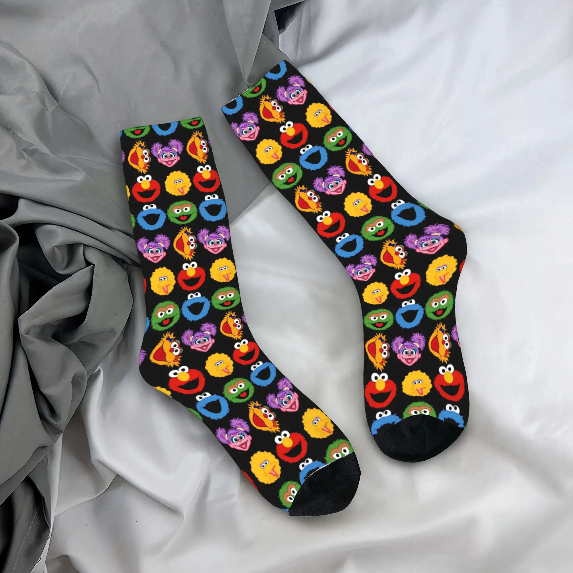 

Custom Novelty Mens Cookie Monster Dress Socks Unisex Warm Comfortable 3D Printed Cartoon Crew Socks