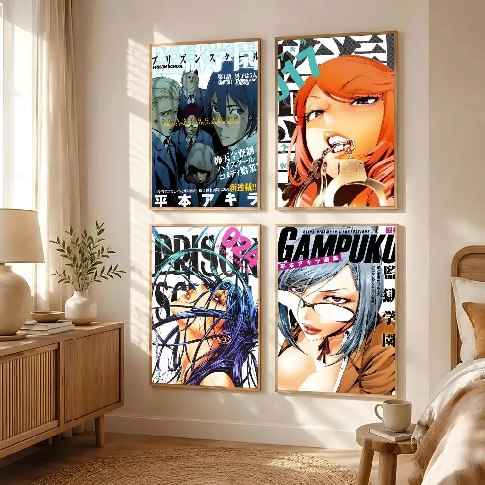 Anime Prison School Poster Poster All-match HD Waterproof Self-Adhesive Wall Art Sticker For Home Bedroom