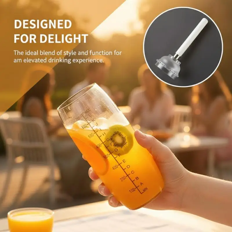 Bartender Cocktail Shaker Measuring Jigger 2 Pcs Set Easy Operation for Home Bar Birthday Party Drink Mixing
