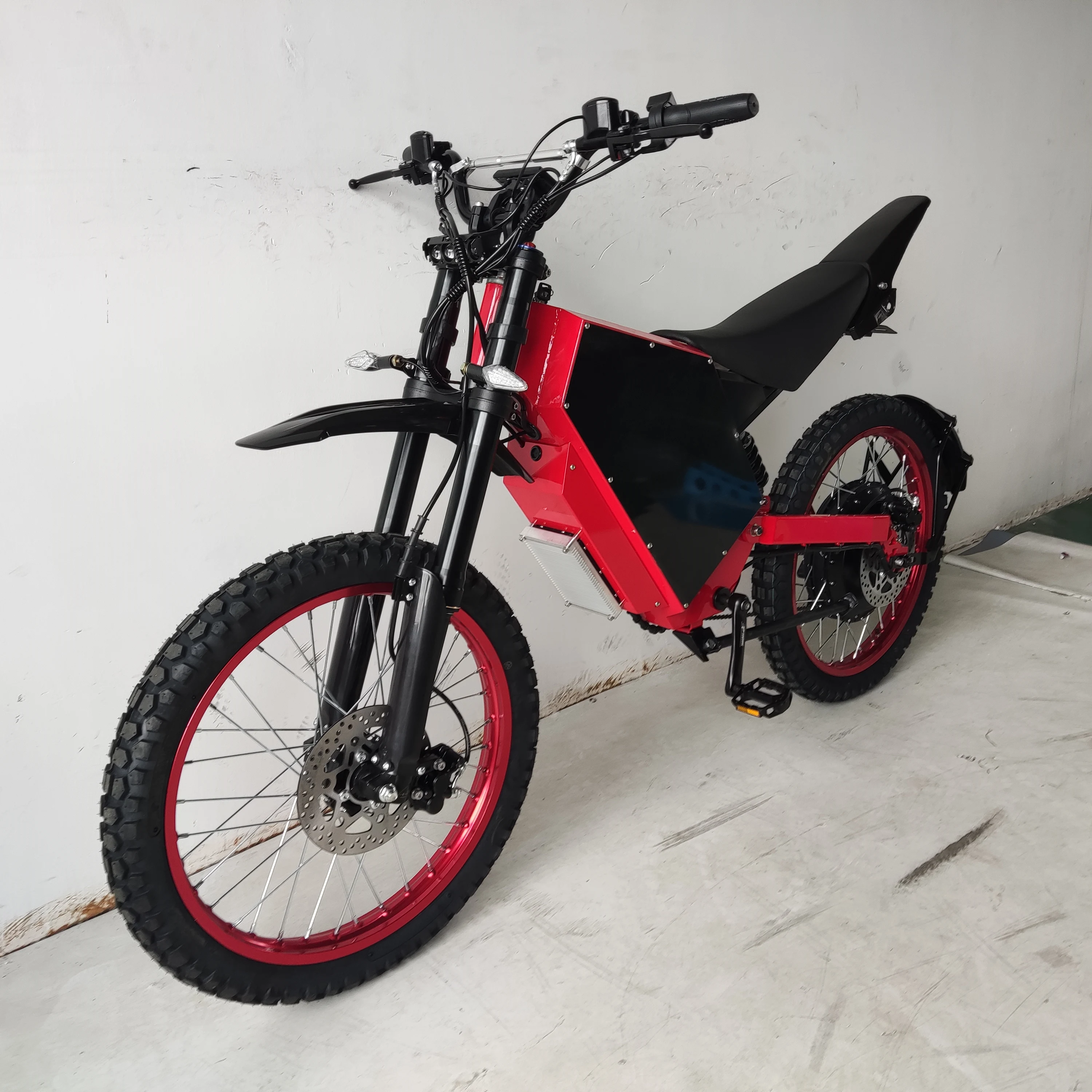 Professional Mountain Electric Bike 3000W To 15000W Dirt Bicycle Motor With 72V 75AH Lithium Battery