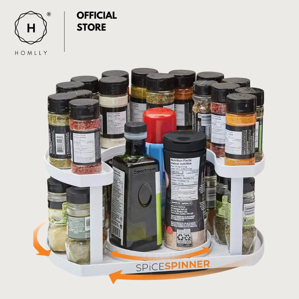 

Homlly Spice Spinner Organizer Turntable Rack spining organizer spice