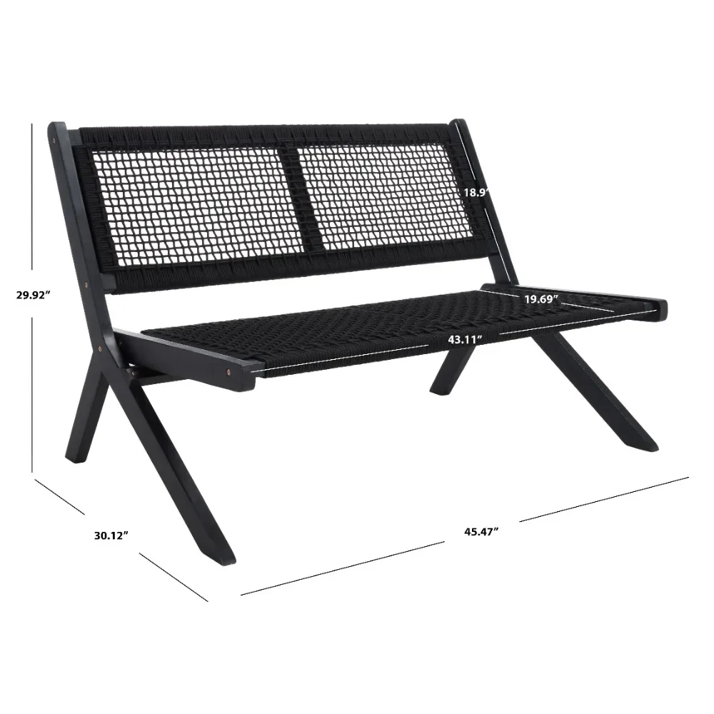 Outdoor Patio, Bench, Black