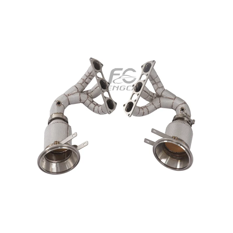 High quality Donwpipe Exhaust Manifold Header for Porsche 911 992 992.1 992.2 GT3 RS GT3RS 4.0 2017+Engine Exhaust Downpipe