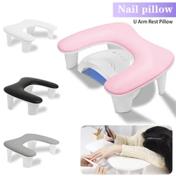 Two Hands Nail Art Hand Pillow Portable Removable Stand Tilt Design Manicure Stand Hand Pillow PU Material Hand Pillow Cushion