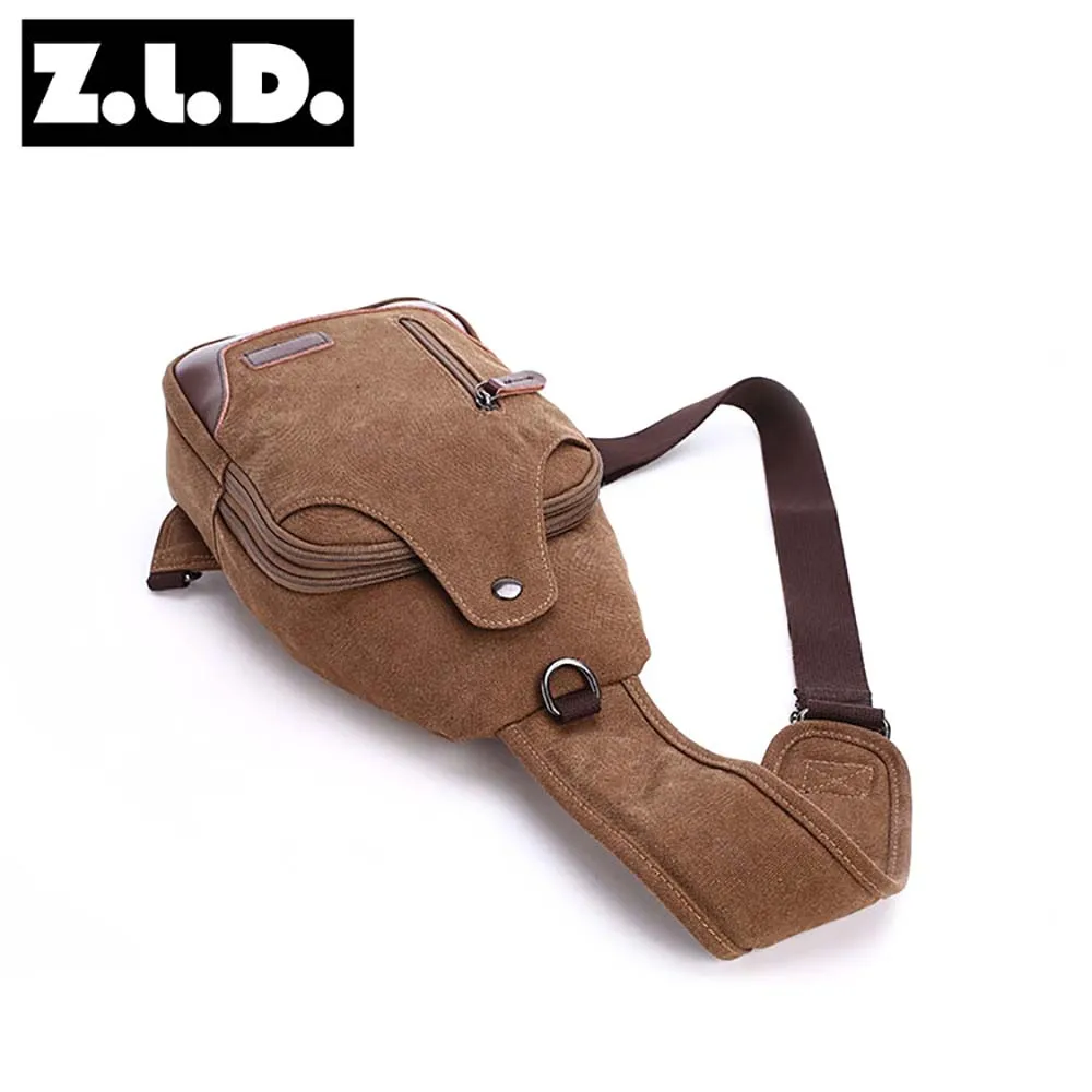 Brand New Men Vintage Canvas Leather Satchel Shoulder Sling Chest Pack Bag Sport Shoulder Bag Men