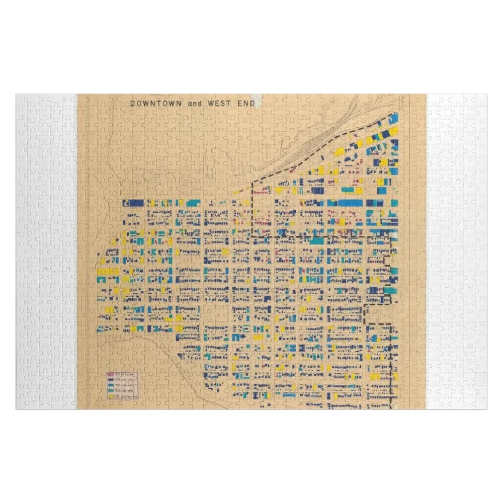 

1954 building age map (Downtown/West End) Jigsaw Puzzle Personalised Name Jigsaw Custom Puzzle