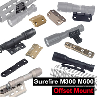Tactical ARIS Series Surefire M300 M600 Offset Scout Mount M lok Keymod SMR Rail Base Hunting Airsoft Flashlight Mount