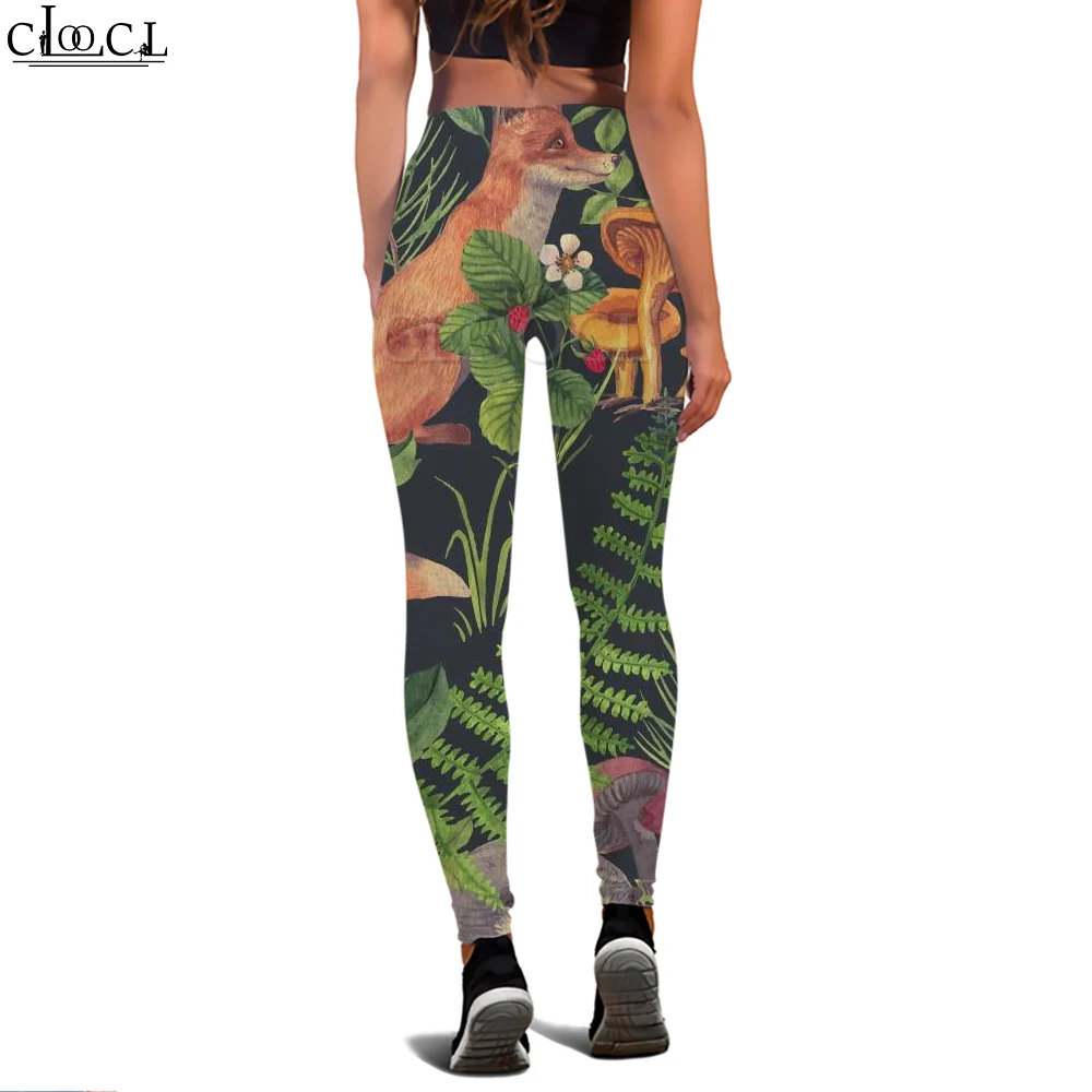 CLOOCL Nuove donne Hawaii Legging Giungla Simpatici animali Modello Pantaloni casual stampati in 3D per pantaloni da yoga elasticizzati per allenamento in palestra femminile