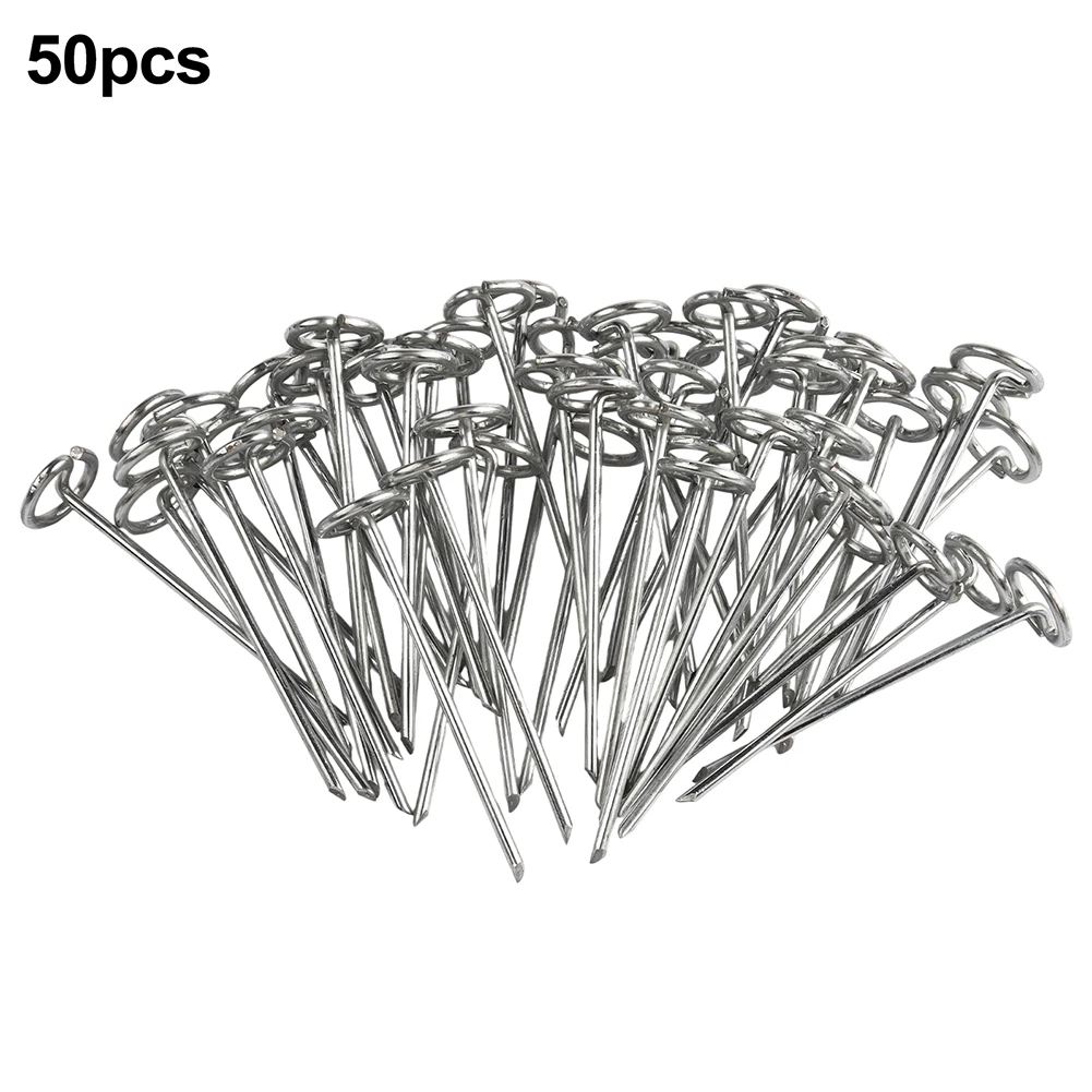 20cm 15cm G-Type Ground Stakes 4mm Thick Metal Garden Nails For Securing Landscape Fabric Waterproof Covers And Outdoor Carpets