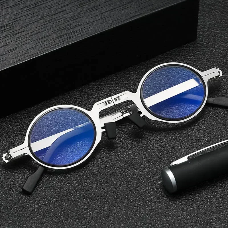 Ultra Light Non Screw Folding Anti Blue Light Reading Glasses High-definition Portable Eyewear Fashion Retro Reading Glasses