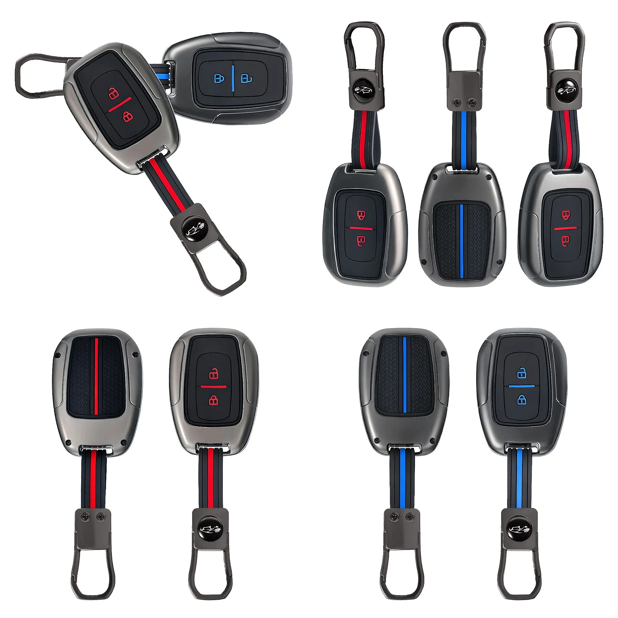 Zinc Alloy Silicone Auto Key Shell For Renault Clio Modus Dacia Sandero Logan Duster 2019-2021