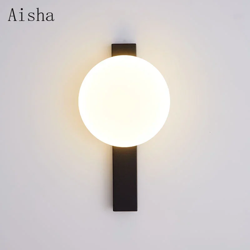 

Nordic LED Circular Wall Lamp Gold/black Wall Decoration Light for Bedroom Bedside Lamp Minimalist Staircase Home Lighting