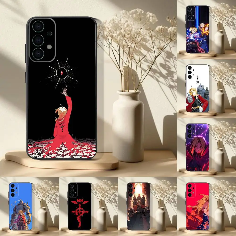 

Phone Case For Samsung S 25,24,23,22,30,21,10,9,Ultra,Plus,Lite,FE,4,5G F-Fullmetal A-Alchemist Black Soft Case