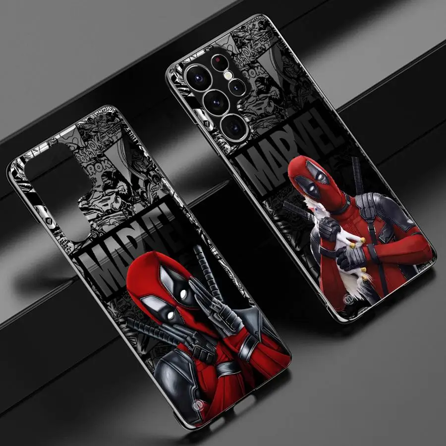 Marvel Deadpool Phone Case for Galaxy S20 S21 S23 S24 FE S22 S23 S24 Plus S22 S23 S24 Ultra