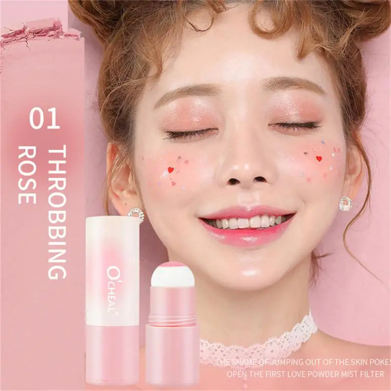 Double-ended Blush Stick Zacht Gezicht Verhelderende Contouren Schaduw Blusher Poeder Perzik Roze Wang Tint Vrouwen Make-Up Cosmetische