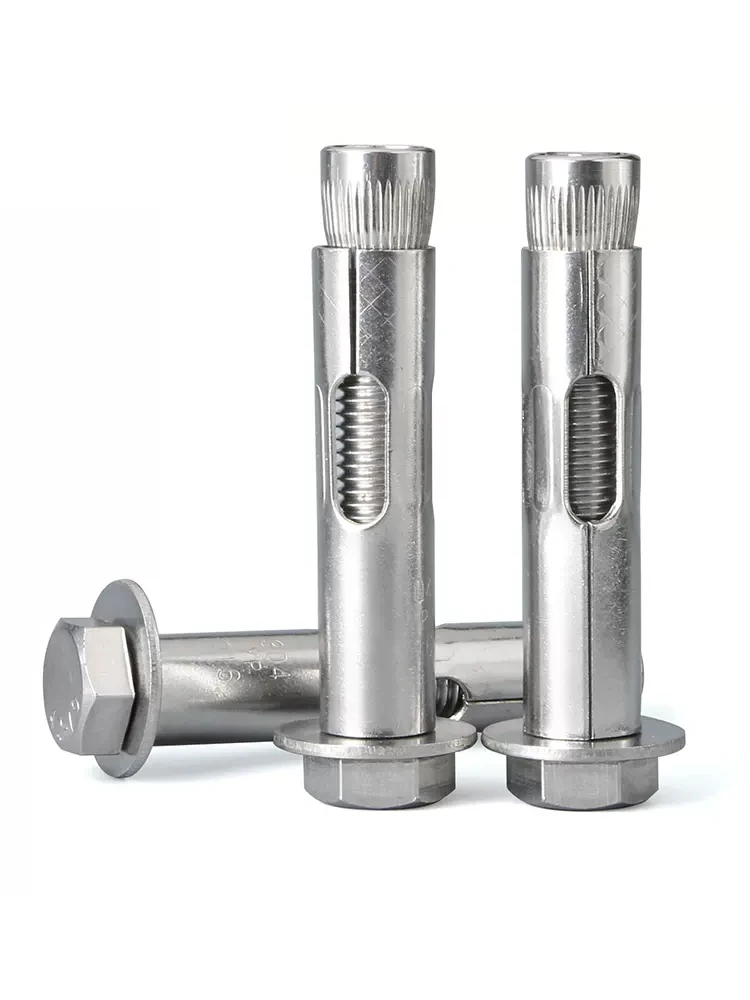 1-3 szt. M6 M8 M10 M12 304 ze stali nierdzewnej zewnętrzna sześciokątna śruba rozporowa tuleja kotwa do betonu wbudowane śruby napinające