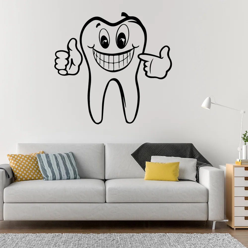 Protect your teeth Wall Sticker Pvc Wall Art Stickers Modern Fashion Wallsticker For Kids Rooms Home Decor Art Decor Wallpaper