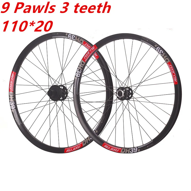 

110*20mm AM DH 39mm Wide Rim RUJIXU MTB Bike Wheelset 26 27.5 29er Boost Hub 142 Thru Axle135 QR Bicycle Mountain bike Wheel