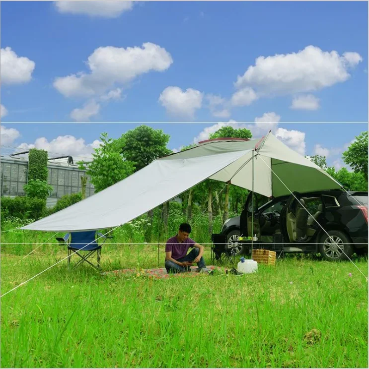 Portable Waterproof Folding Car Rear Tent Awning Tent vehicle SUV pickup top roof and side tent for wild camping