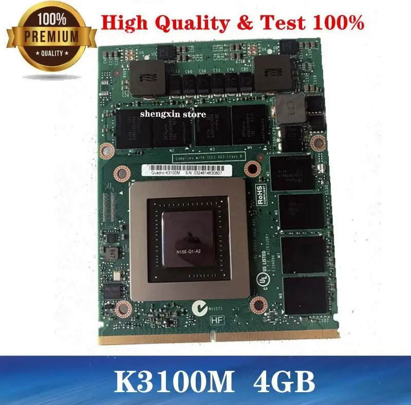 

Original K3100M K3100 4G N15E-Q1-A2 Display Graphic Video Card For Laptop Imac A1312 A1311 DELL M6700 M6800 M6600 HP 8740W 8760W