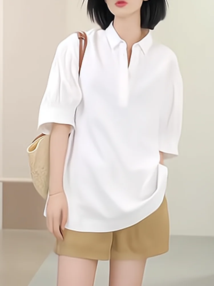 

Faionable White irt Women's Design Sensation Small ence High Faion Trendy Top Korean Sle Commute Wind Summer New ...