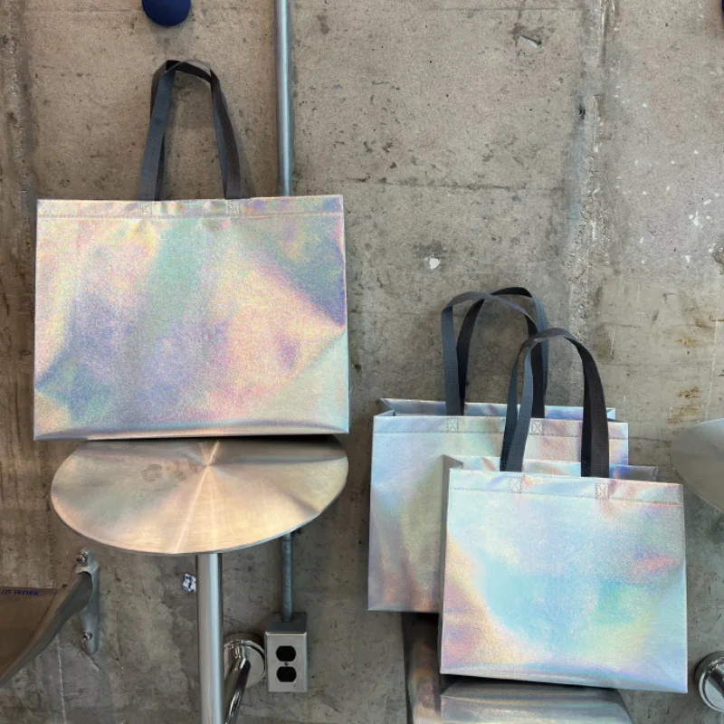 20 pieces single shoulder handbag women\'s shoe shopping bag high-end non-woven bag clothing store bag packaging bag printed logo