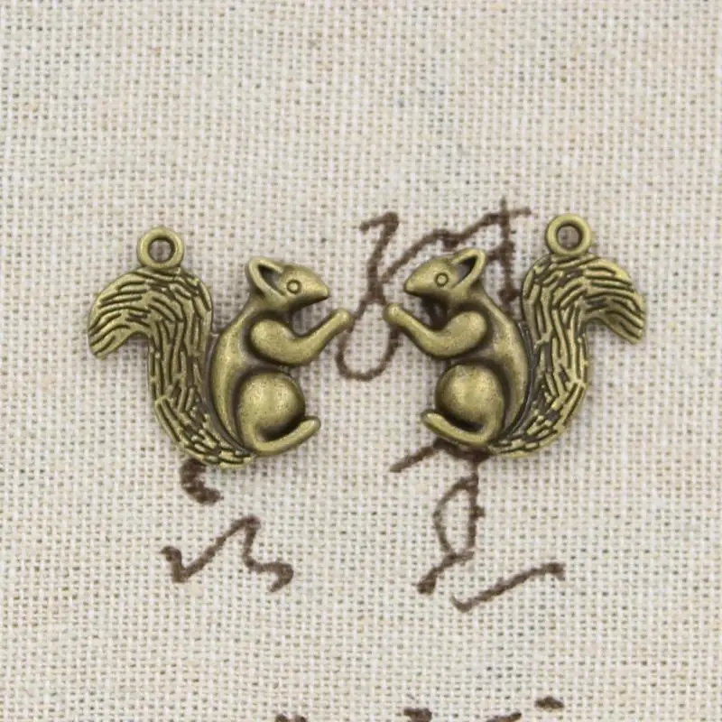 8pcs Charms Squirrel 21x21mm Antique Making Pendant fit,Vintage Tibetan Bronze Silver color,DIY Handmade Jewelry