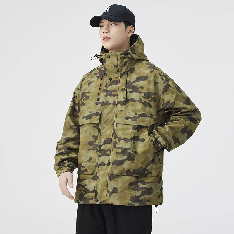 

Men's Windbreaker Jackets Youth Korea Fashion Print Casual Coat Male Clothing 2026 Spring Autumn Outdoor Sports Jackets