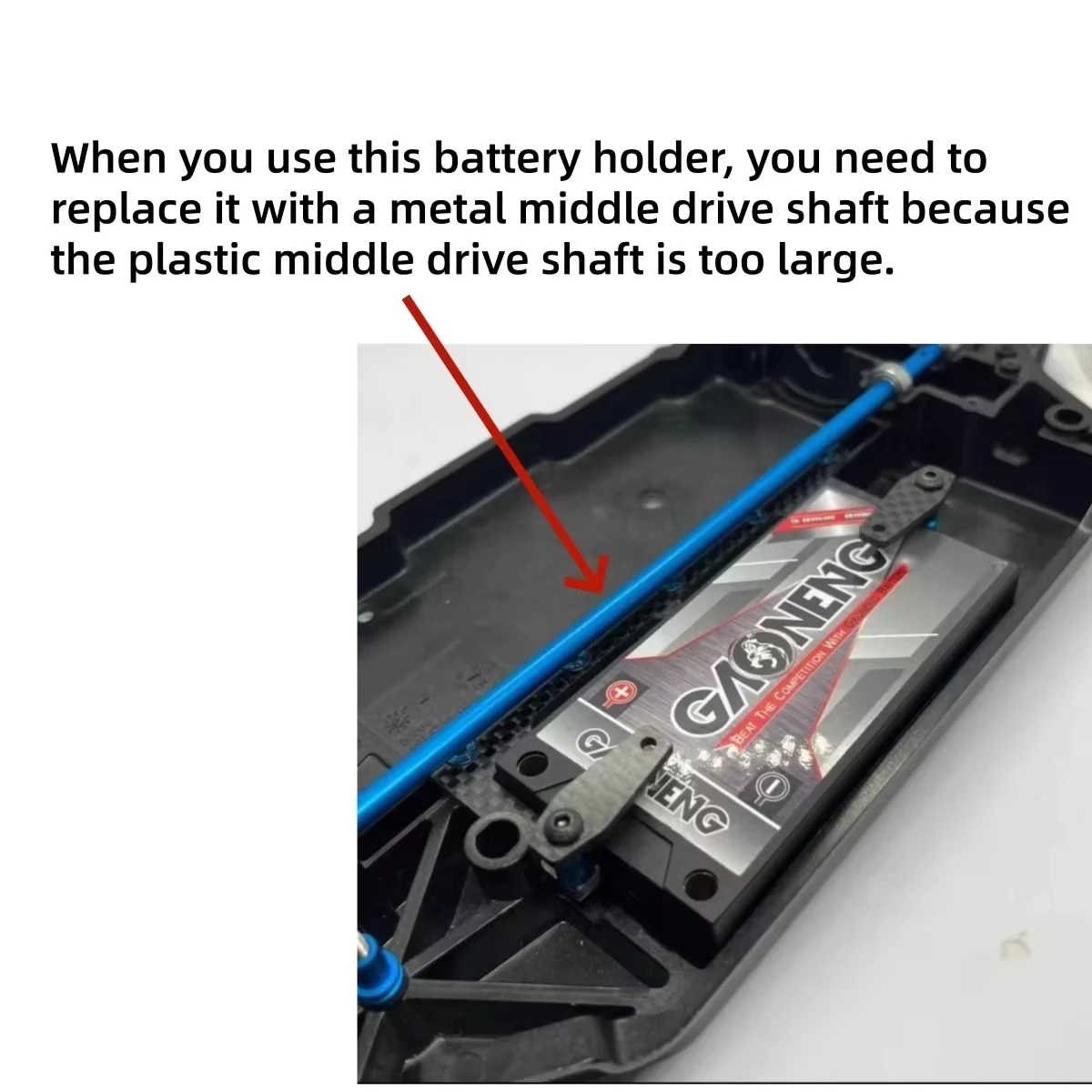 TAMIYA TT02 Carbon Fiber Front Battery Holder Short Battery Prepose Bracket Mount for 1/10 RC Car Tamiya TT-02