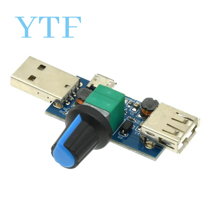 Mini USB fan governor wind speed air volume regulator cooling mute multi function office dormitory bedside