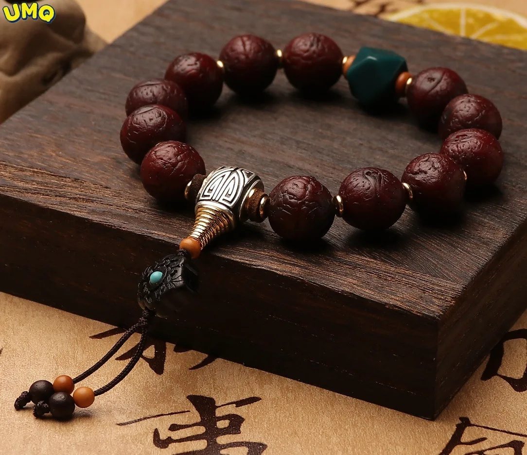 

Nepalese Chenzi Jade Phoenix Bodhi Hand String Amusement Holding Original Seed Buddha Bead Bracelet Male and Female Neck Hangers