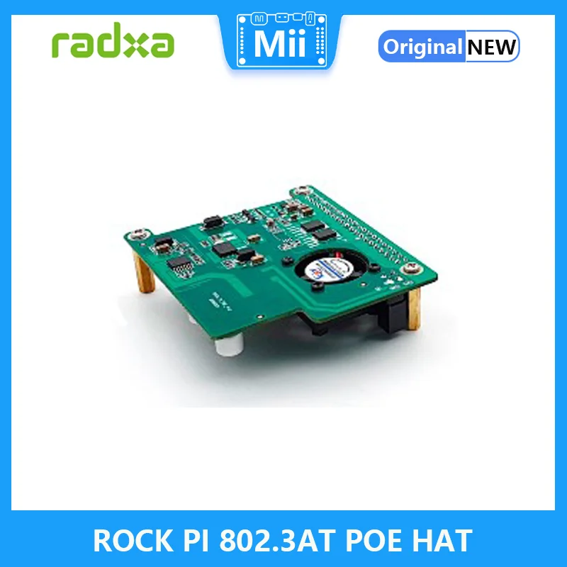 

ROCK PI 802.3AT POE HAT Adapter Board For ROCK 4 / ROCK 3 / ROCK 5