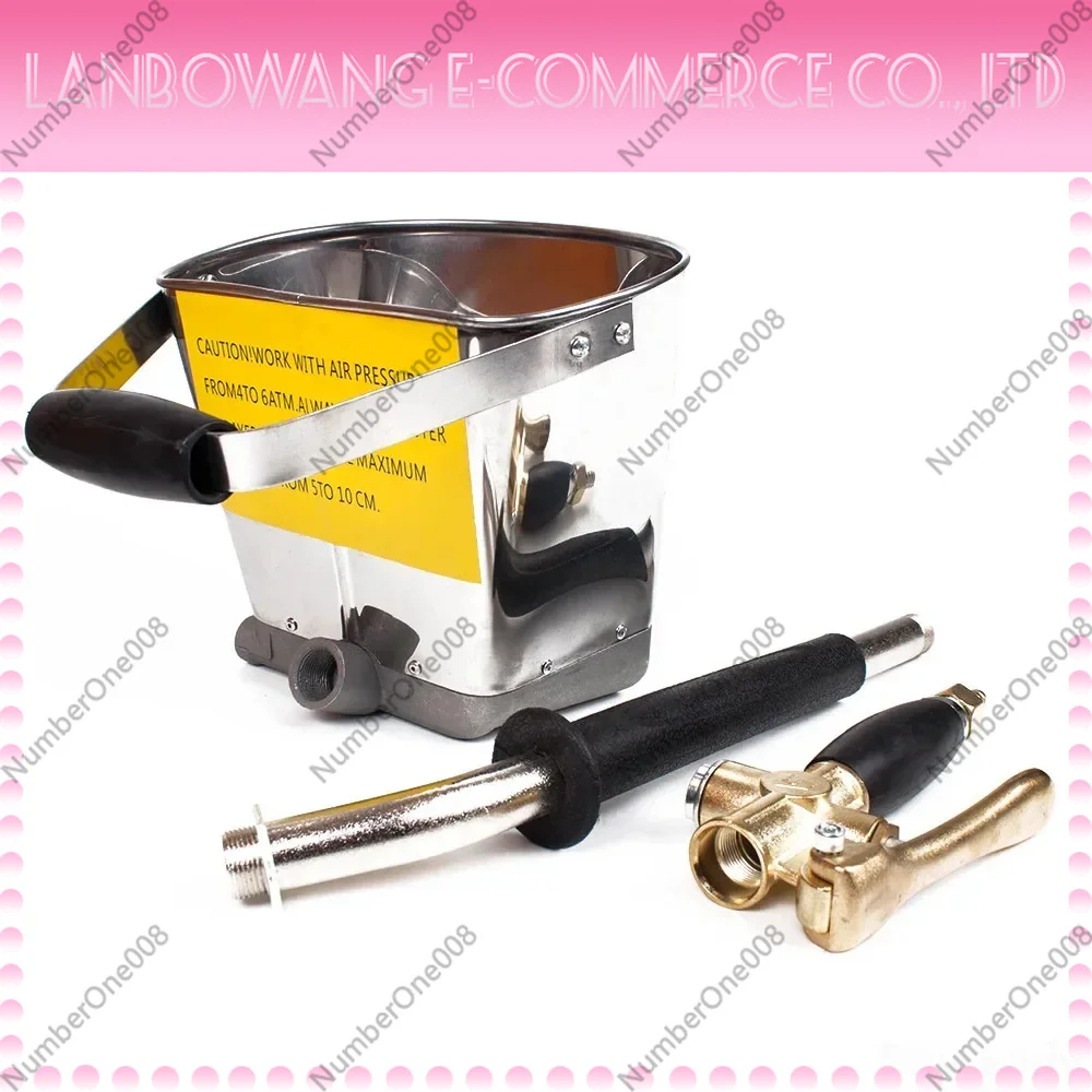 

4-5L Mortar Cement Spray Gun With Hopper Bucket Concrete , Wall Stucco Plaster Sprayer , High Pressure Vacuum Automatic Jet Pump