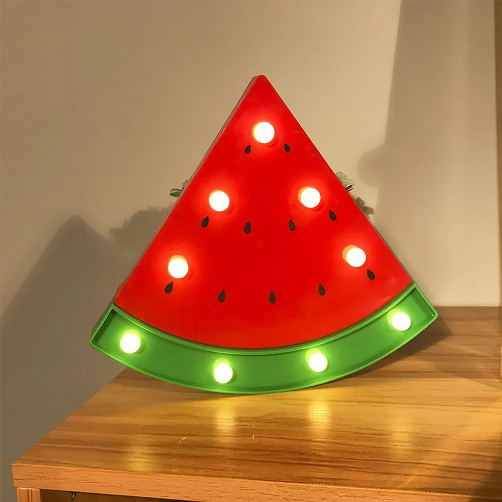 1pc Watermelon Led Night Light For Creative Table Lamp Home Decorative Lighting Photo Prop Plastic Led Light