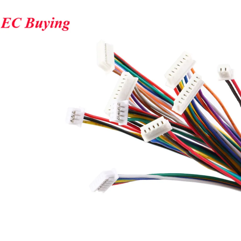 5PCS SH 1.0 Wire Cable Connector DIY SH1.0 JST 2/3/4/5/6/7/8/9/10 Pin Electronic Line Single Double Terminal Plug 28AWG 10cm