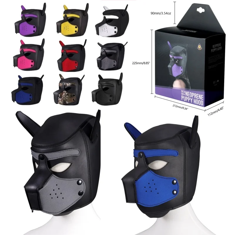 

Puppy Cosplay Exotic Costumes of XL Code Brand New Increase Large Size Padded Rubber Full Head Hood Mask for Dog Roleplay Games