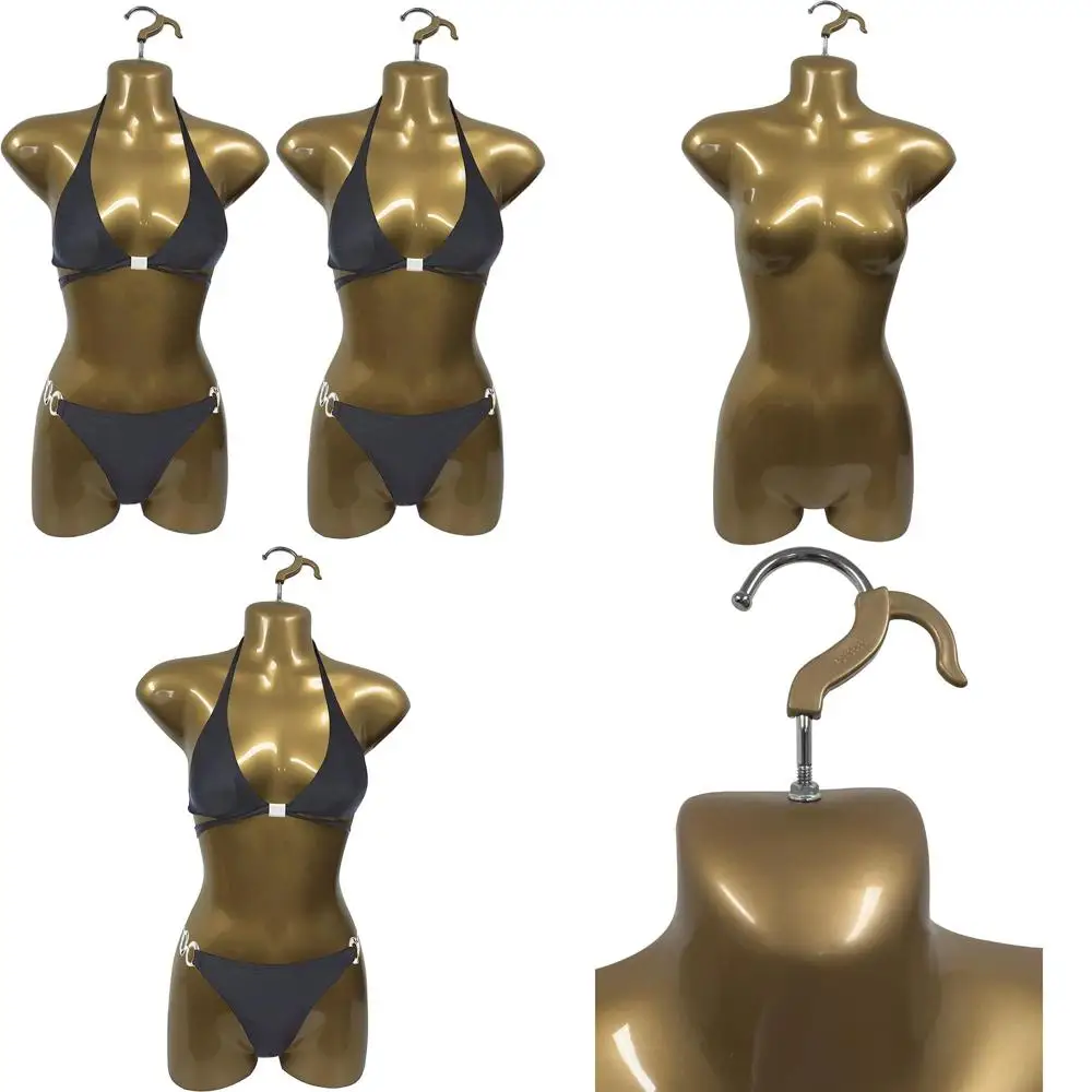 

Stackable Female Mannequin for S-M Clothing, Hip to Hollow Back Design with Hanging Hook, Ideal for T-Shirt Displays and Counter