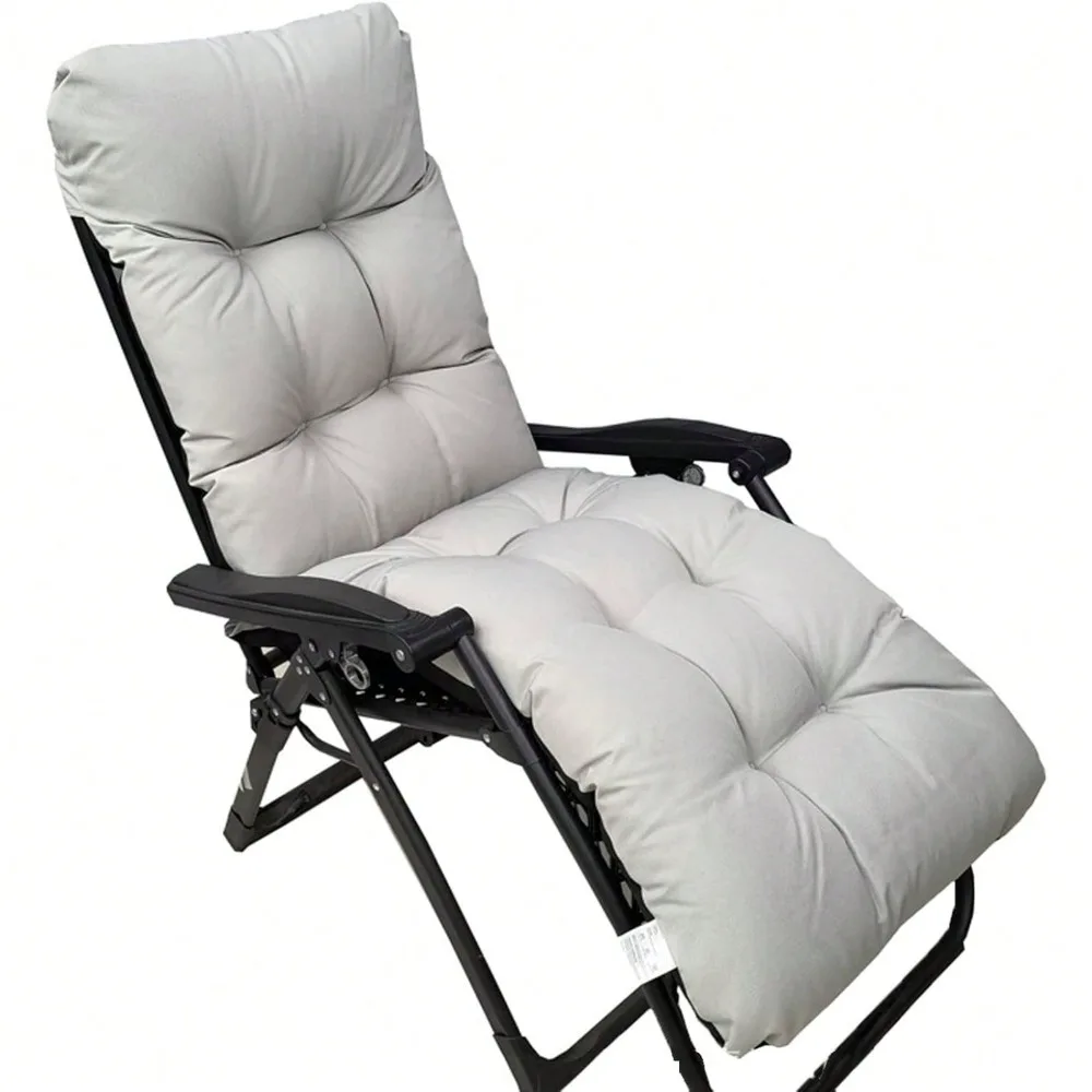 

Подушка для уличного шезлонга, водонепроницаемая, толстая, с мягкой набивкой, нескользящая, для кресла-реклайнера, с противоскользящими ремнями и поддержкой для спины, сменная