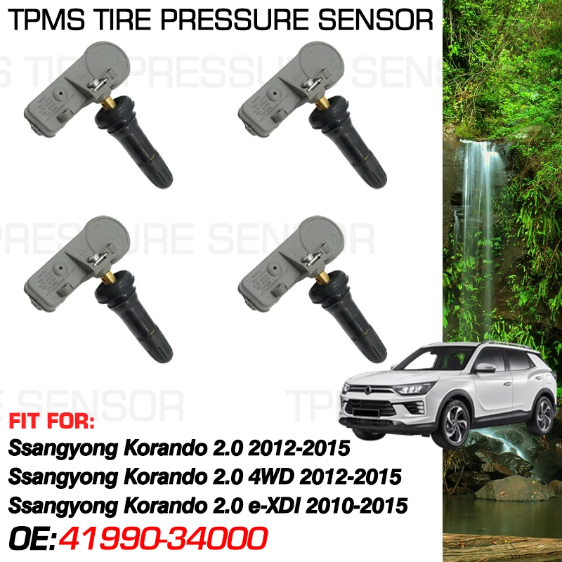 433MHz For Ssangyong Korando C C200 SsangYong New Actyon 2012-2015 Micro Korando Car Tire Pressure Monitoring Sensor 41990-34000