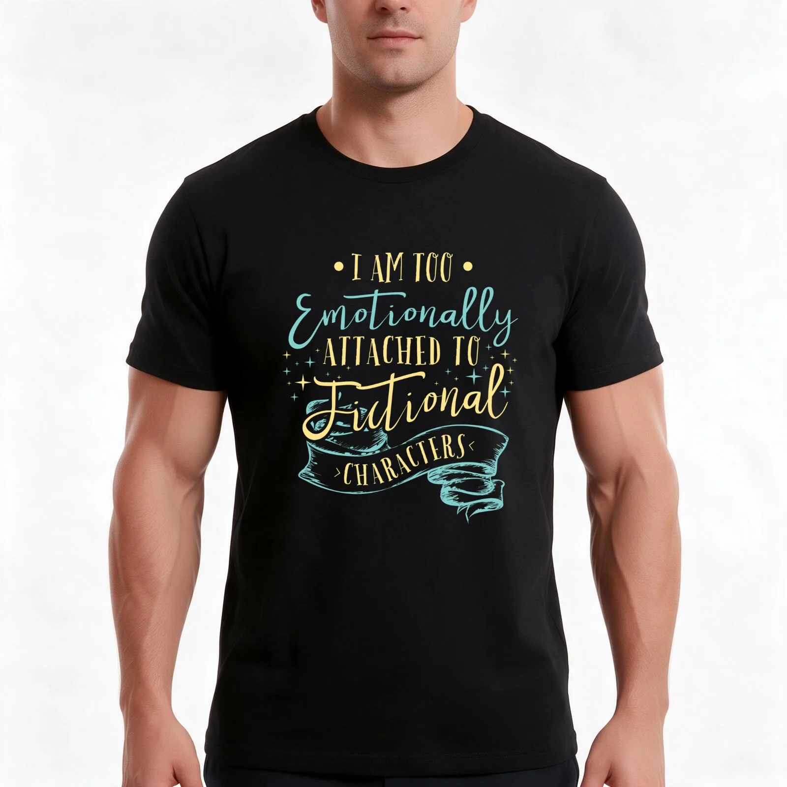 I Am Too Emotionally Attached To Fictional Characters T-Shirt Summer Casual Cotton Tee Oversized Streetwear Tops 100% Cotton