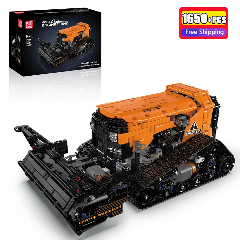 MOLD KING-máquina de recllamación terrestre RC, Kit de modelo técnico de Control por aplicación, bloques de construcción, ladrillos de ingeniería, juguete, regalos, 1650 Uds.
